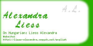 alexandra liess business card